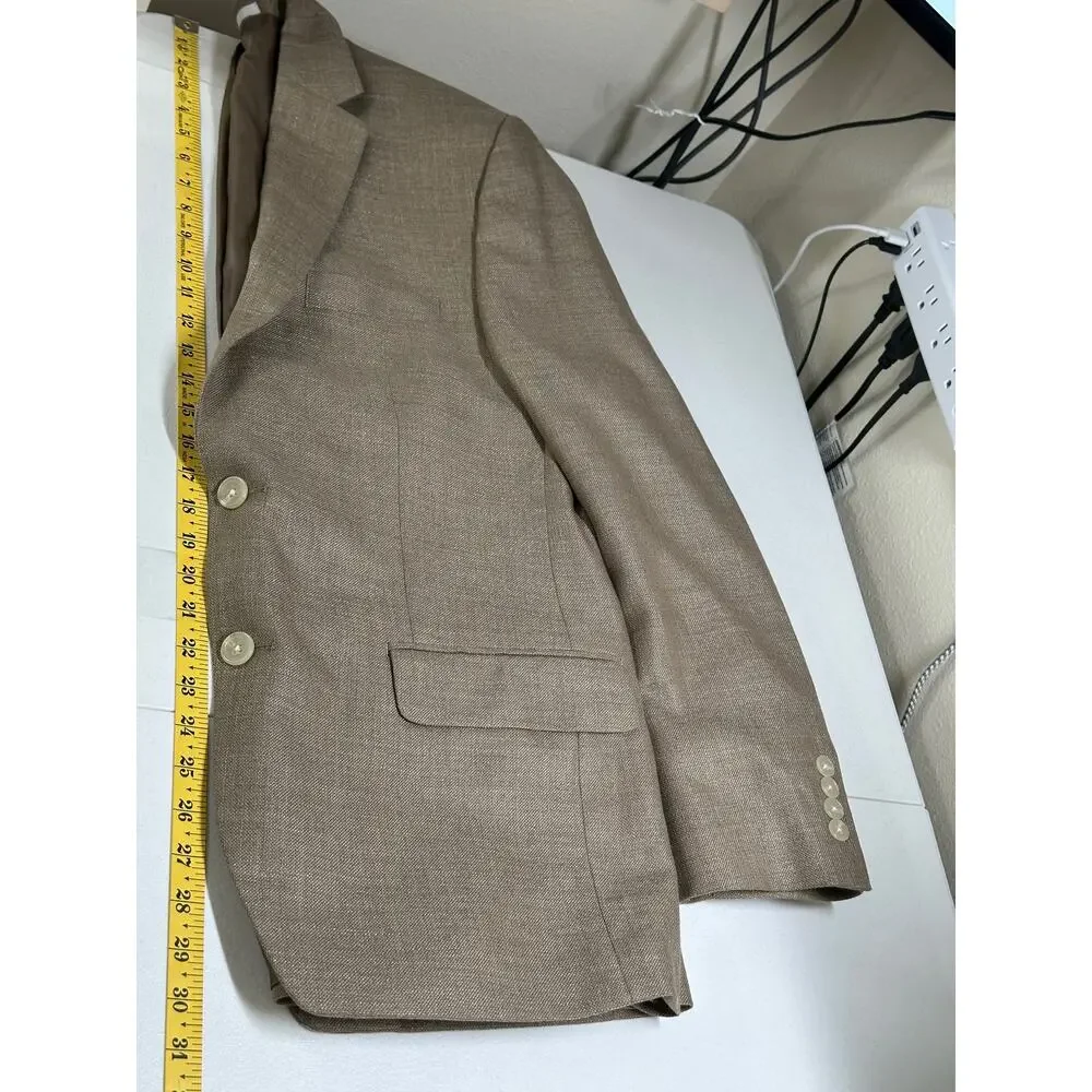 Lauren‎ Ralph Lauren Suit Jacket Mens 41R Tan Sport Coat Blazer Old Money Church